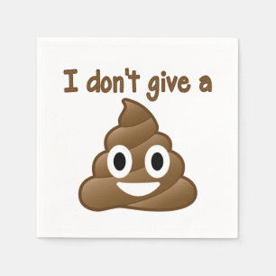 Emoji geben kein Gekackt Papier Napkins Serviette