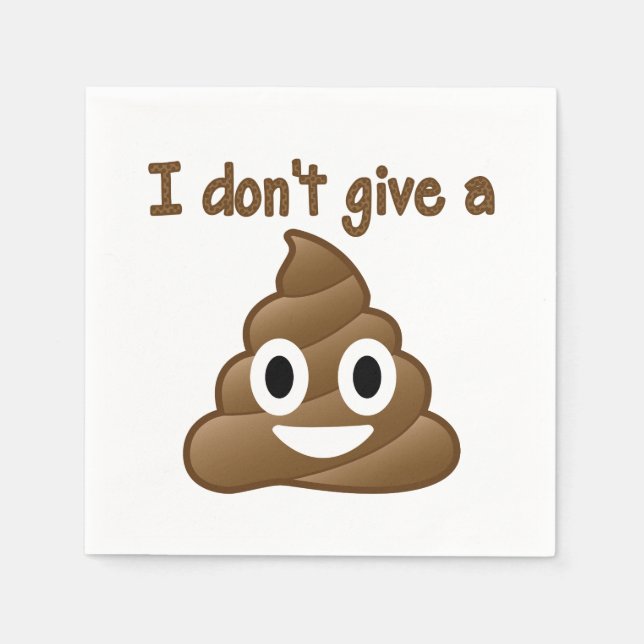 Emoji geben kein Gekackt Papier Napkins Serviette (Vorderseite)
