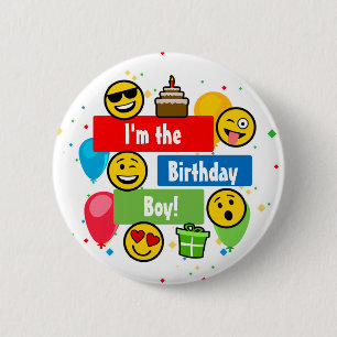Emoji Geburtstags-Party scherzt Im der Button