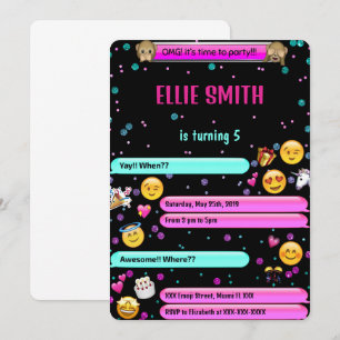 Emoji-Geburtstagseinladung Einladung