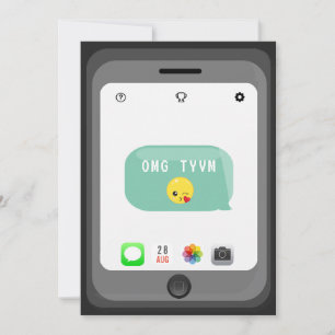 Emoji-Geburtstagsfeier Dankeskarte