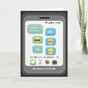 Emoji-Geburtstagsfeier Einladung