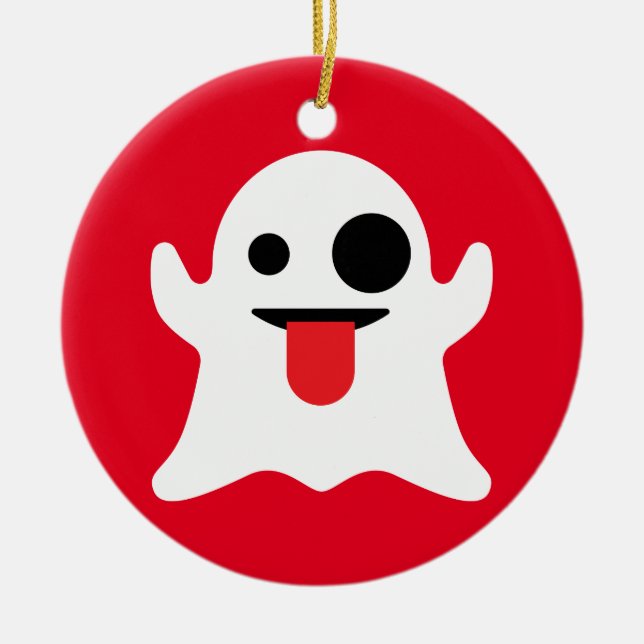 Emoji Geist Keramik Ornament (Vorne)