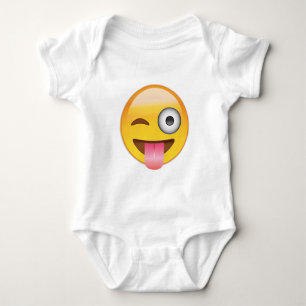 Emoji - Gesicht mit der Zunge Baby Strampler