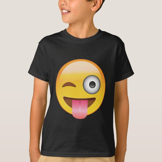 Emoji - Gesicht mit der Zunge T-Shirt (Vorderseite)