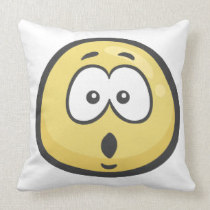 Emoji: Gesicht mit offenem Mund Kissen