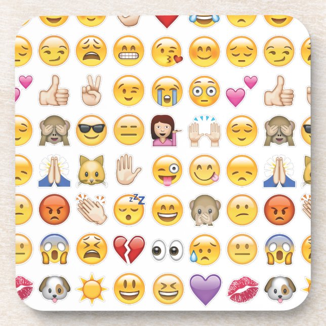 Emoji Getränkeuntersetzer (Vorderseite)