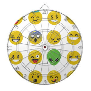 Emoji-glückliches Gesicht Dartscheibe