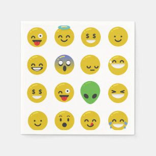 Emoji glückliches Gesicht Papier-Taschentücher Serviette