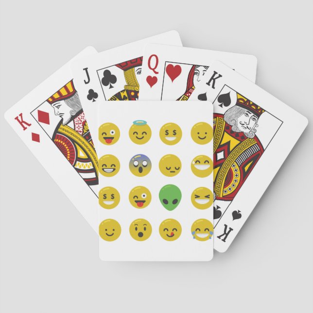 Emoji-glückliches Gesicht Spielkarten (Rückseite)