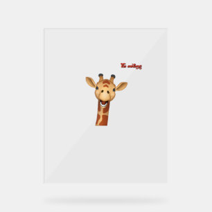 emoji-glückliches Giraffengesicht Acrylschild
