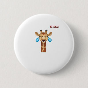 Emoji-glückliches Giraffengesicht Button