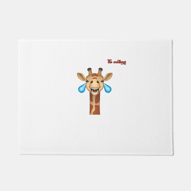 Emoji-glückliches Giraffengesicht Fußmatte (Vorderseite)