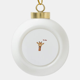 emoji-glückliches Giraffengesicht Keramik Kugel-Ornament