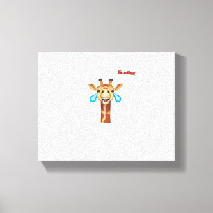 Emoji-glückliches Giraffengesicht Leinwanddruck