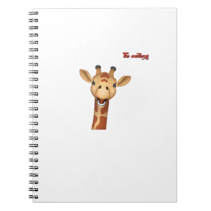 emoji-glückliches Giraffengesicht Notizblock