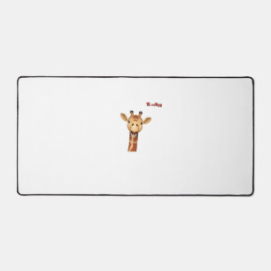 emoji-glückliches Giraffengesicht Schreibtischunterlage