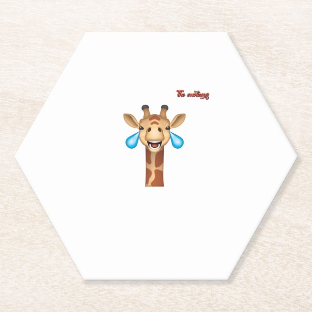 Emoji-glückliches Giraffengesicht Untersetzer (Vorderseite)