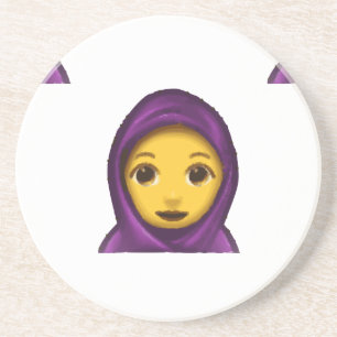 Emoji hajib getränkeuntersetzer