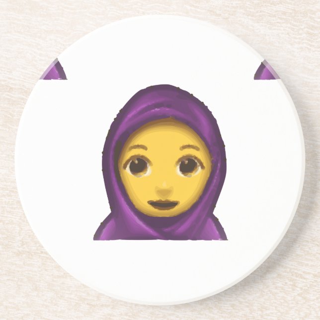 Emoji hajib getränkeuntersetzer (Vorne)