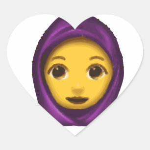 Emoji hajib Herz-Aufkleber