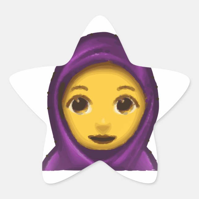 Emoji hajib  Stern-Aufkleber (Vorderseite)