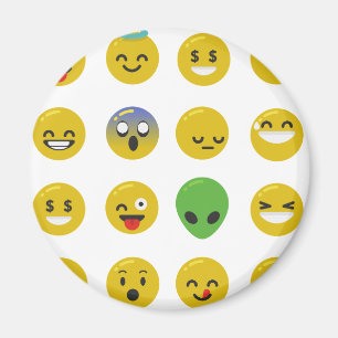 Emoji happy face magnet