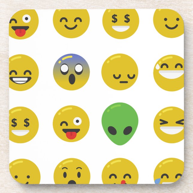 Emoji happy face untersetzer (Vorderseite)