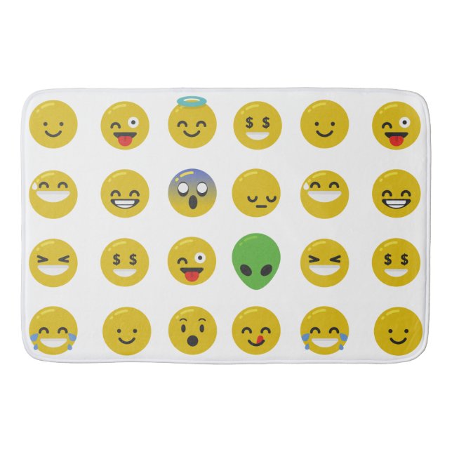 Emoji-Happy-Gesicht Badezimmer Badewanne Matte (Vorderseite)