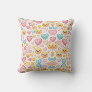 Emoji-Herzen Kissen