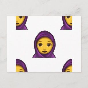Emoji-Hidschab Postkarte