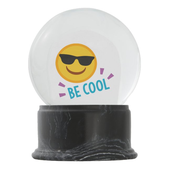 Emoji ist cool schneekugel (Rückseite)