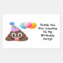 Emoji Kacke Geburtstagsparty Danke Stickers