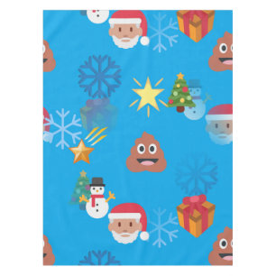 Emoji kacke Weihnachtstafeltuch Tischdecke