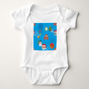 Emoji kackte Weihnachten Baby Strampler