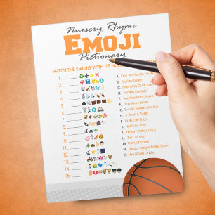 Emoji Kinderzimmer Rhyme Basketball Baby Showspiel Notizblock