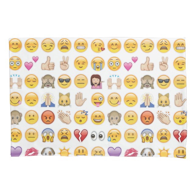 Emoji-Kissen-Hüllen Kissenbezug (Vorderseite)