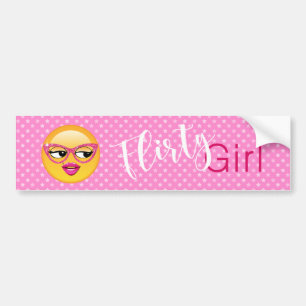 Emoji Kokett Girl ID227 Autoaufkleber
