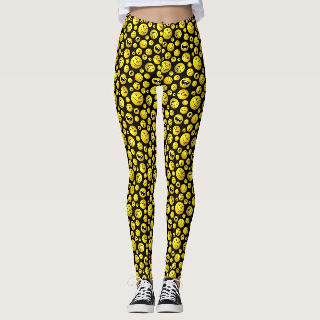 Emoji-Kugeln Leggings (Vorderseite)