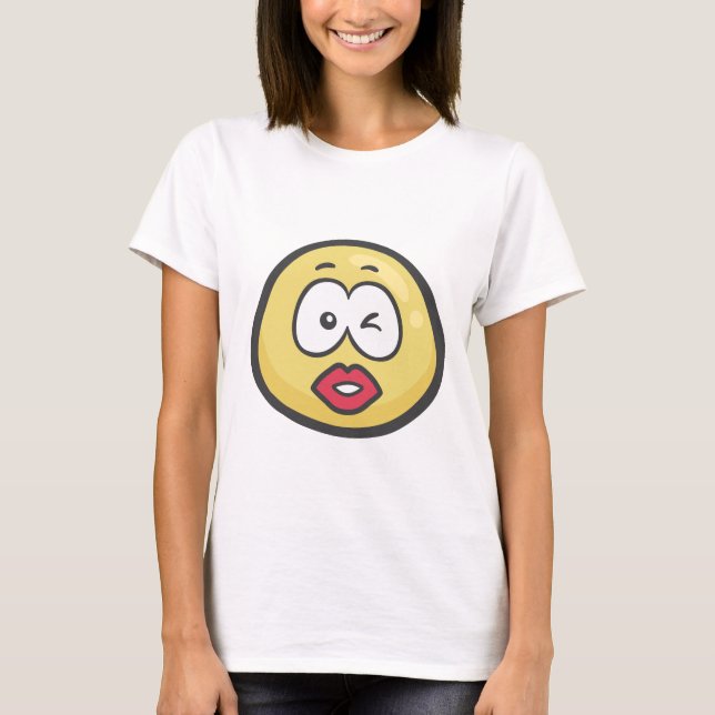Emoji: Küssen des Gesichtes T-Shirt (Vorderseite)