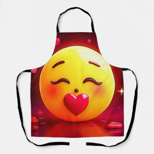 Emoji küssen Herzblasen Schürze