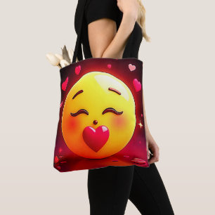 Emoji küssen Herzblasen Tasche
