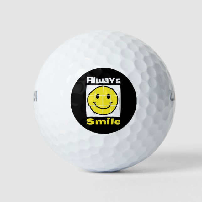 Emoji-Lächeln Golfball (Vorderseite)