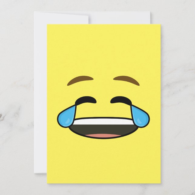 Emoji lachen einladung (Vorderseite)