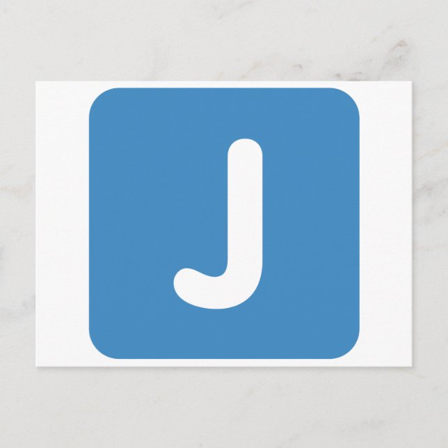 Emoji Letter J Twitter Postkarte (Vorderseite)