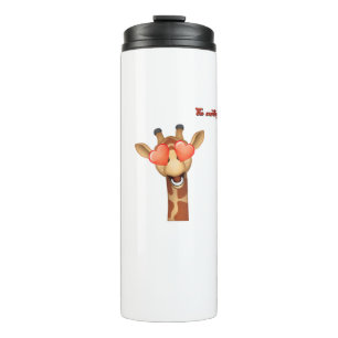 Emoji-Liebe-Augen-Giraffe-Gesicht Thermosbecher