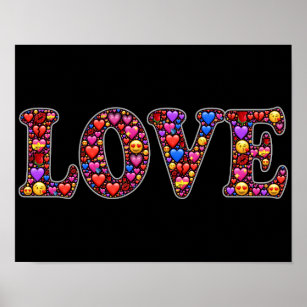 Emoji-Liebe-Poster Poster