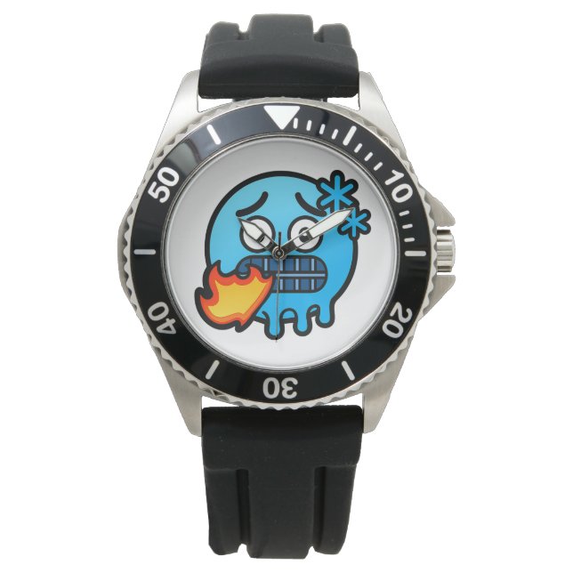 Emoji Madness Armbanduhr (Vorderseite)