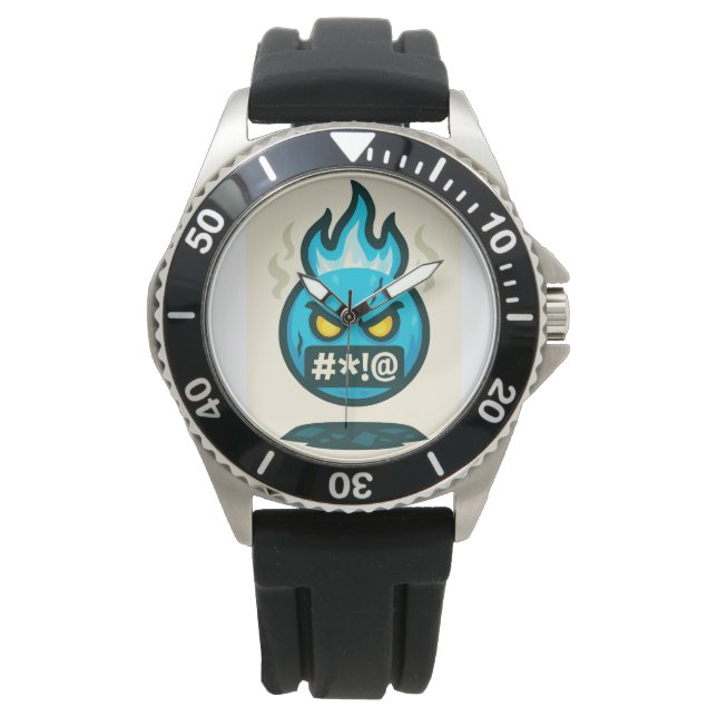 Emoji Madness Armbanduhr (Vorderseite)