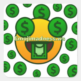 Emoji Madness Quadratischer Aufkleber
